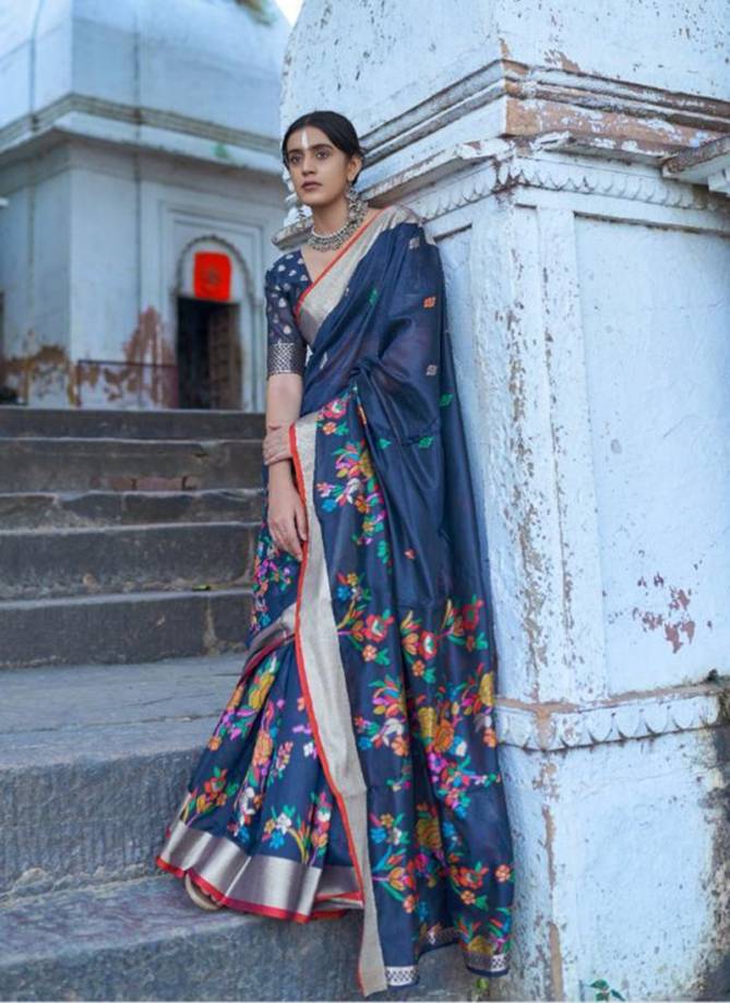 RAJTEX KUSHAMBIKA SILK Festive Wear Pure Jamdani Weaving Latest Saree Collection
